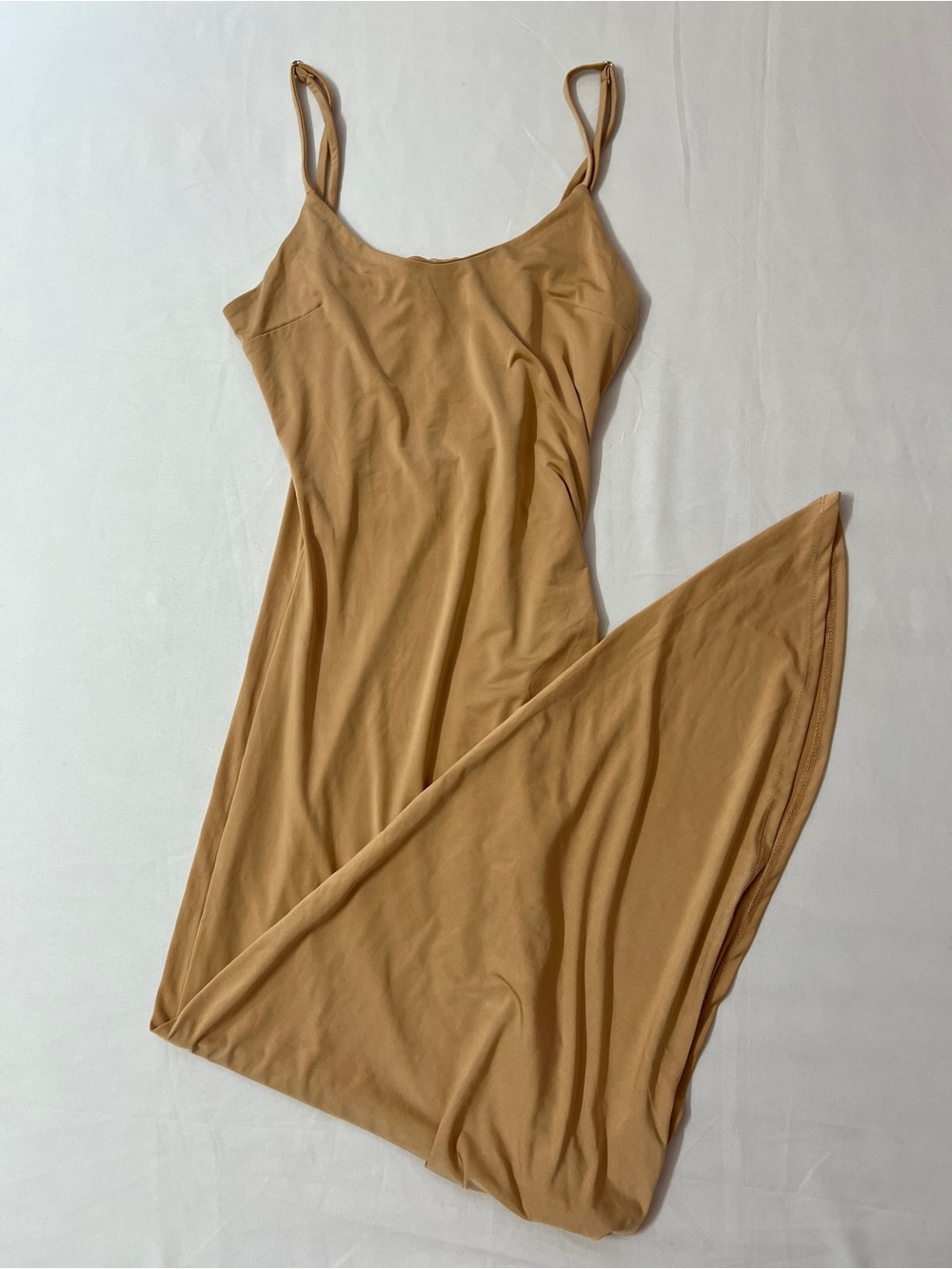 FN Fashion Nova Nude Asymmetrical Dress